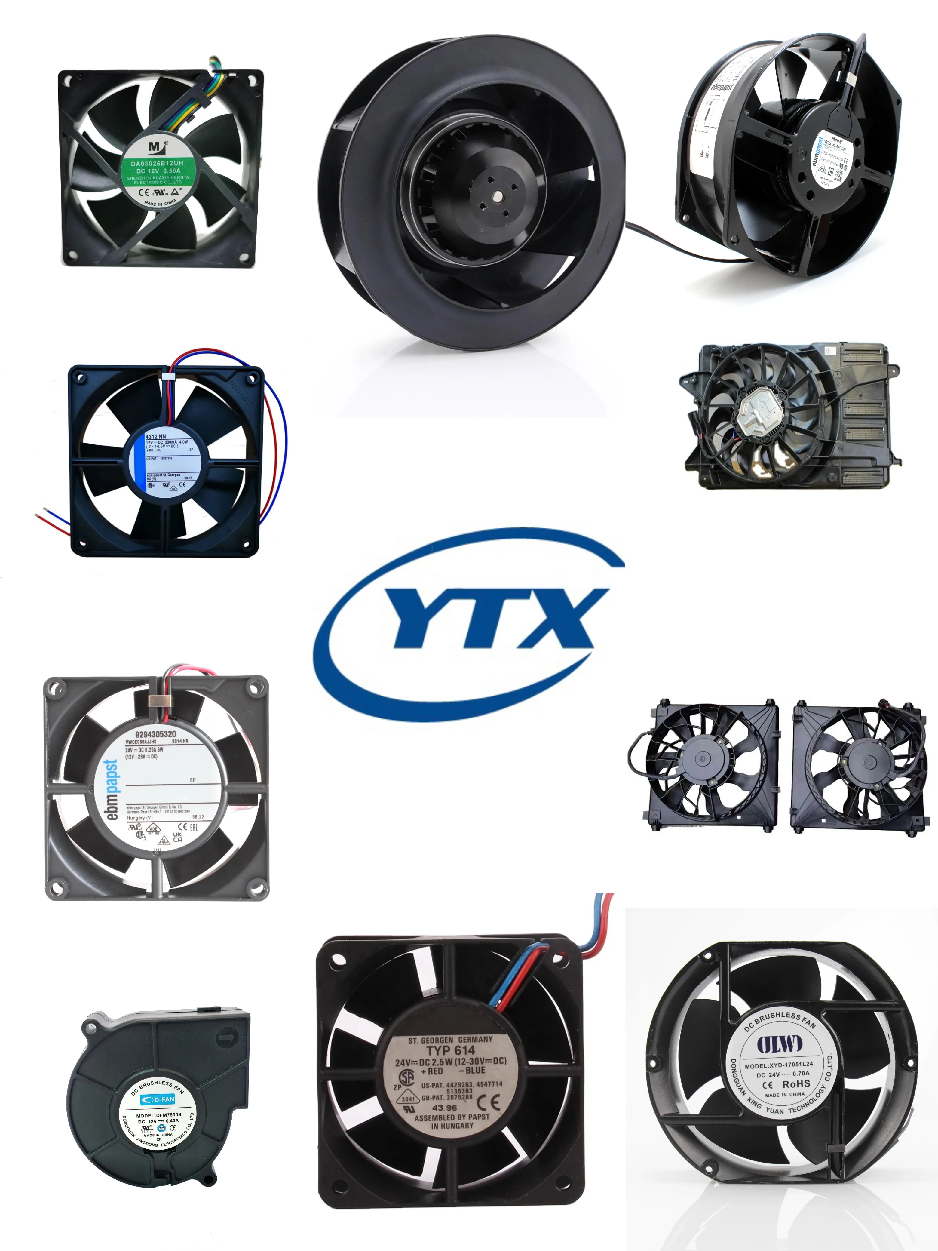 08025VE-24P-GT-D0 Automobile radiator condense fansCooler motorCentrifugal