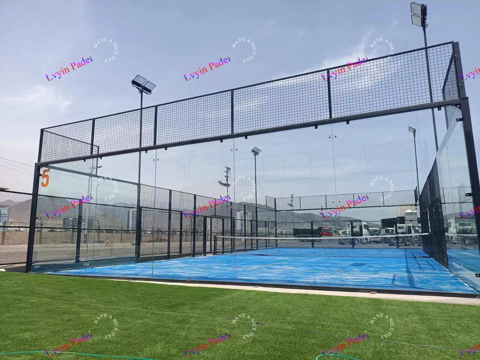 2024 New Panoramic Padel Court System Tennis Court with Artificial Grass High Quality Product