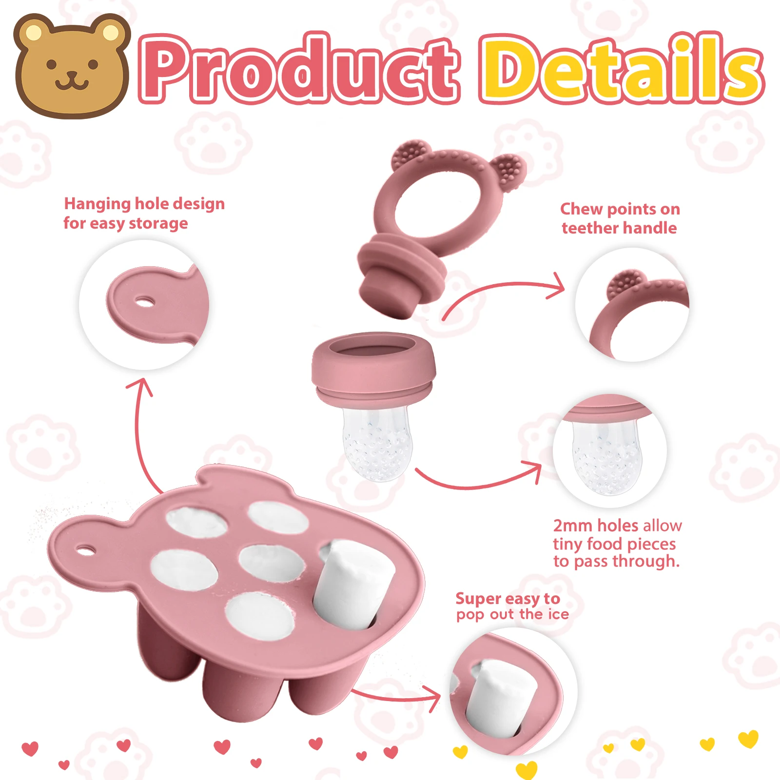 New Feeding Set Newborn Breast Milk ice Cube  tray Baby Food Freezer Tray For Fruit Purees