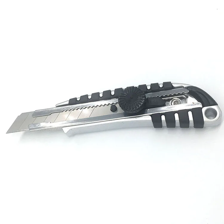 ellexcellent aluminum alloy with TPE grip utility knife safe heavy duty utility knife paper cutting hand tool Hardware tools