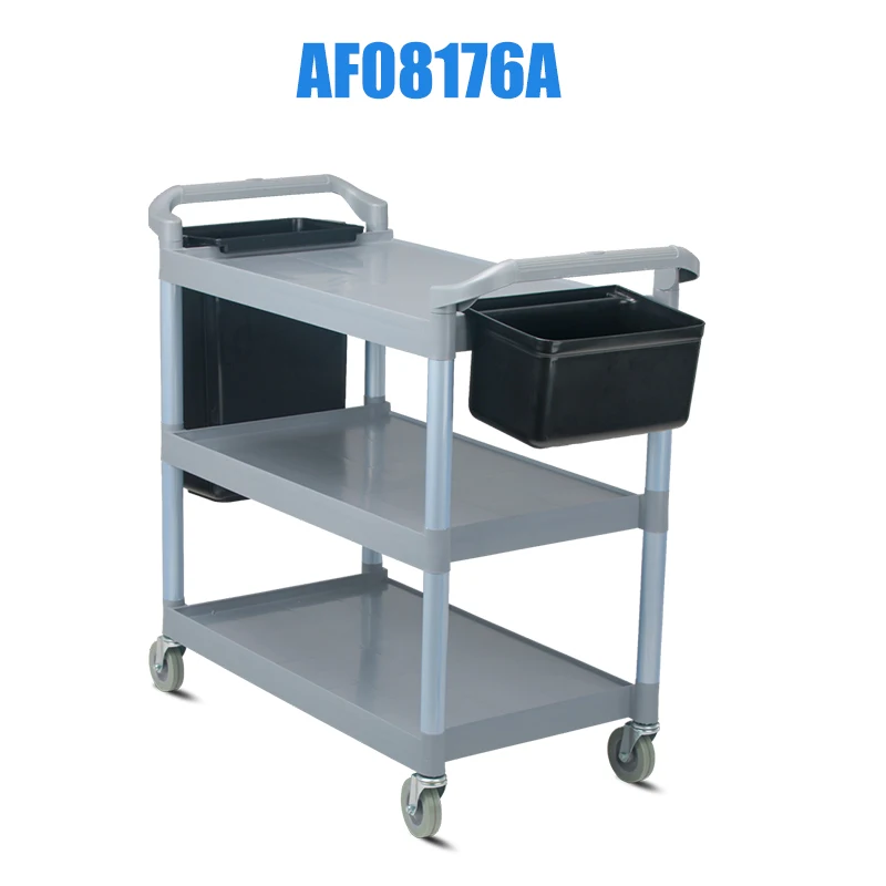  Трехуровневая пластиковая многофункциональная Тележка для мусора тележка напитков коммерческая кейтеринга кухни автобусная