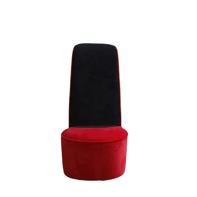 Hot sales Full Of Design Sense Red Velvet Armless Accent High Heel Chair Leisure Chair