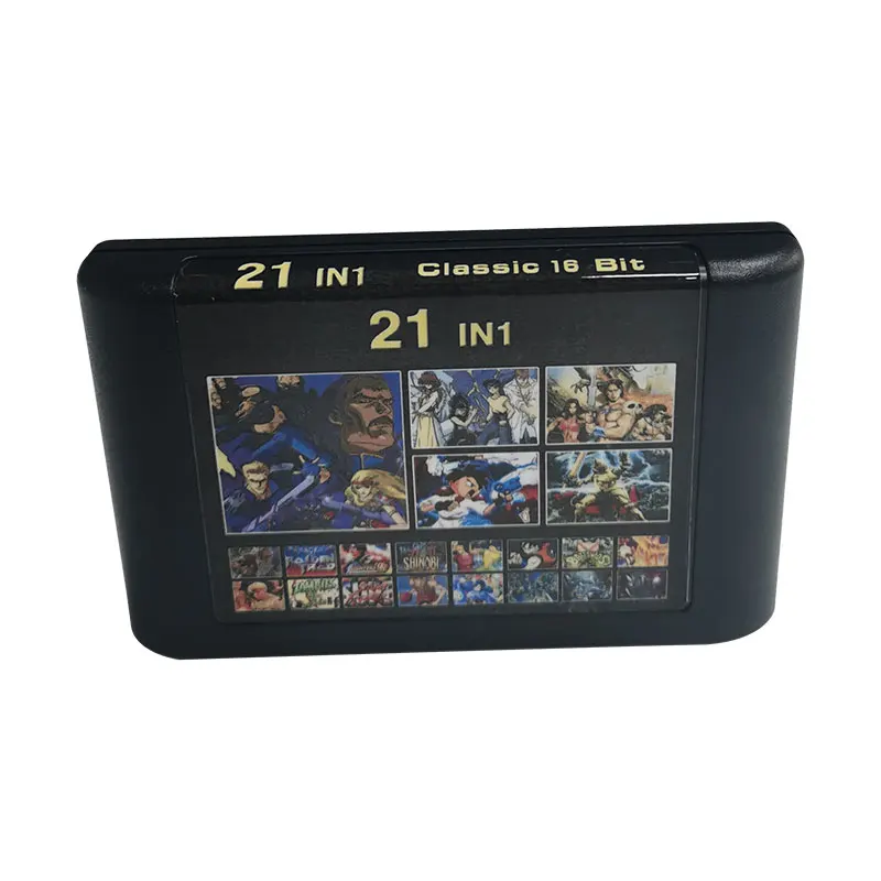 Оптовая продажа, 21 в 1, новые картриджи для Sega Mega Drive