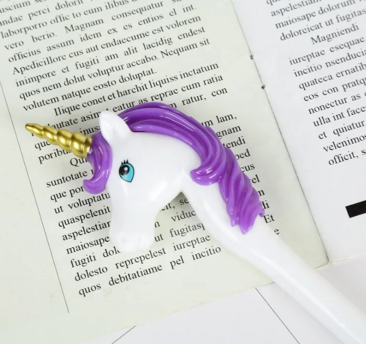 FEMA Novelty creative cute unicorn shaped cartoon horse gift  pen for Promotion and school office