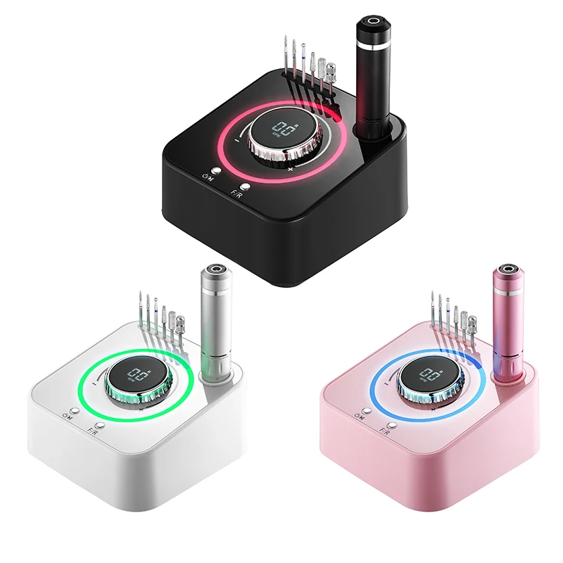 High Quality Tungsten Steel Nail Drill 40000RPM 18PCS Box Package No Vibration Touch Table Strong Screen Nail Drill