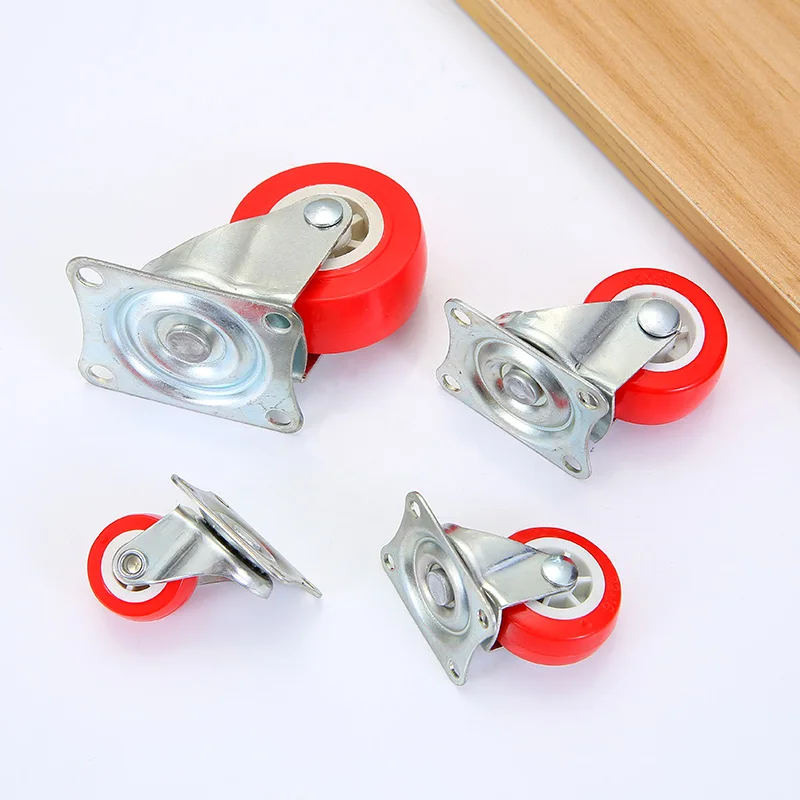 1.25 inch flat Universal wheel furniture caster bed wheels soft caster washing machine casters