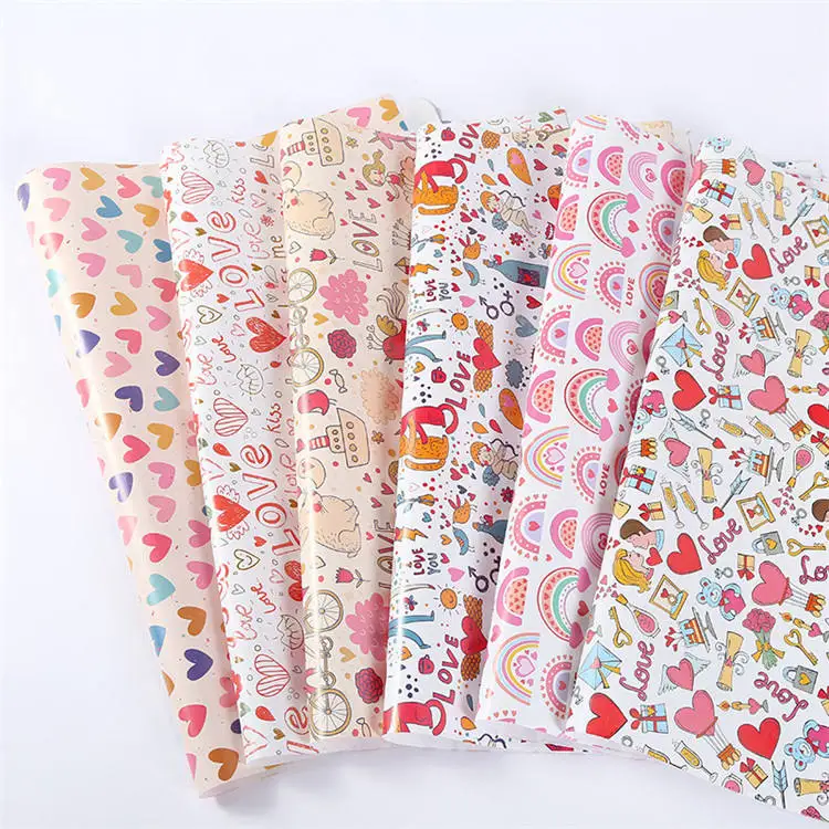 Best selling custom print kraft paper gift wrapping paper for gifts packaging