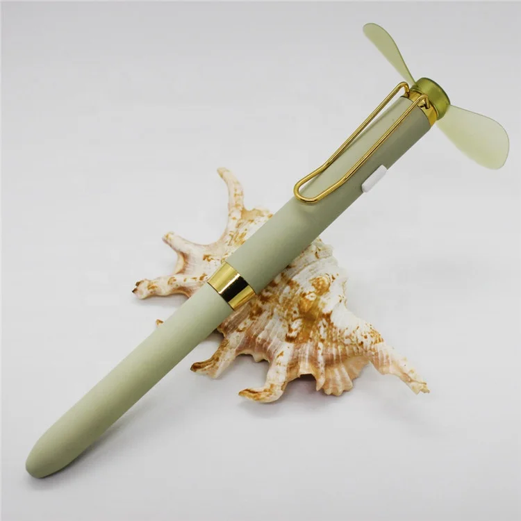manufacturer school supplies stationery ball point gel pen creative design metal promotional ball pen with hand fan