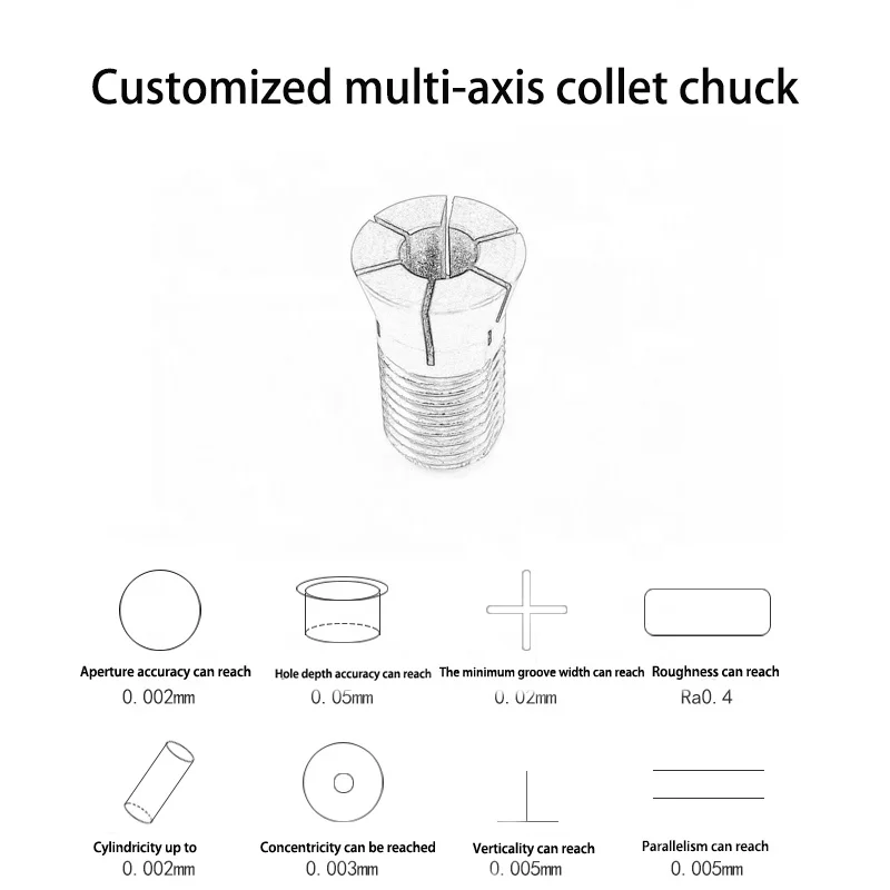 Customized automatic tapping lathe chuck multi-axis spring chuck tap collet chuck