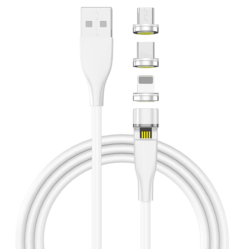 Limisource 540 Degree Rotate USB 3A Gaming Cable with Magnet Type-C Head for iPhone 11 Pro Max