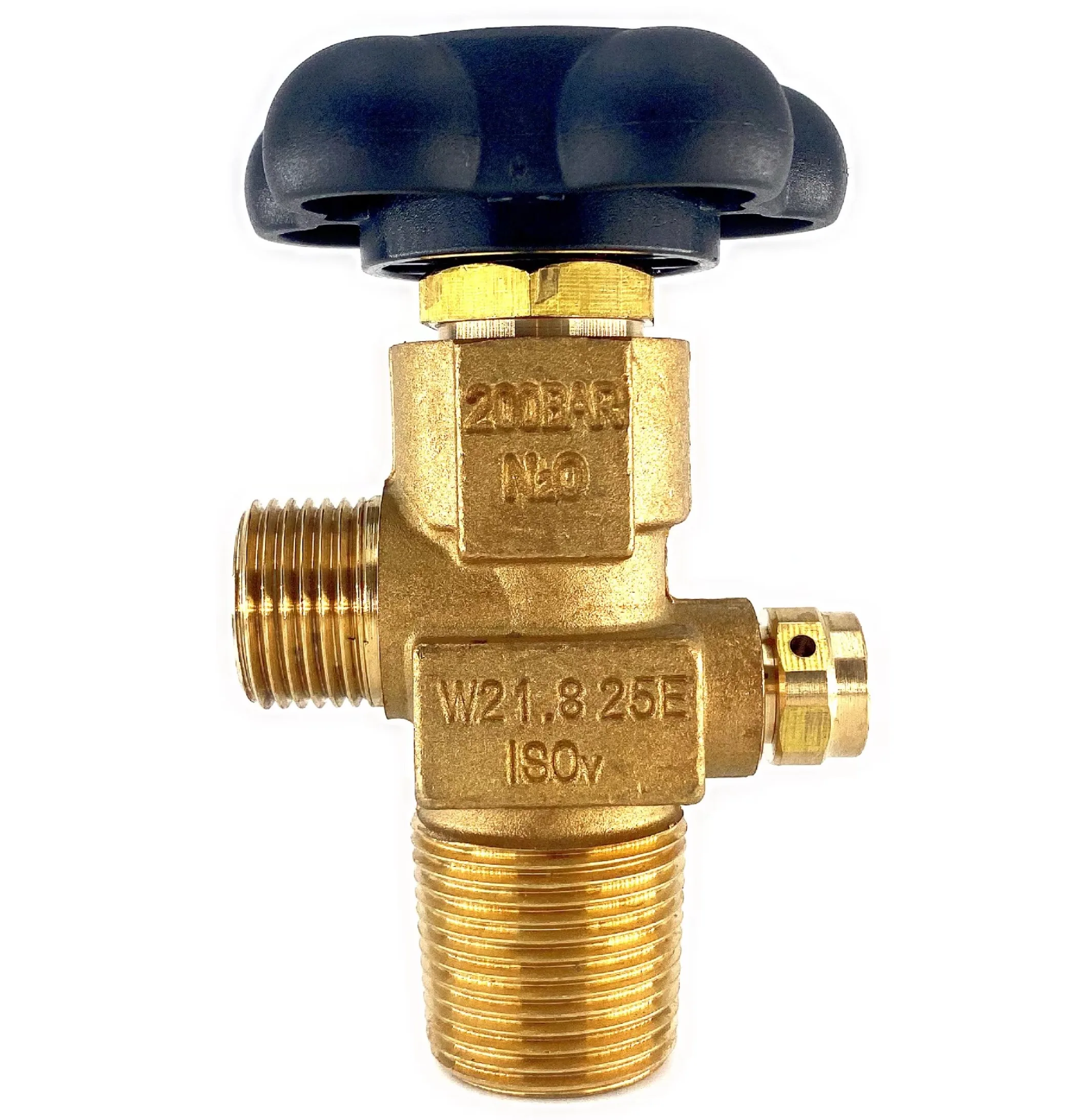 N2O Gas Cylinder Valves 25E For Pressure Tubes