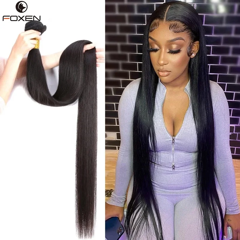 32 34, 36, 38, 40 дюймов Необработанные индийские прямые вплетаемые волосы, перуанские 100% парики из натуральных волос для погружения в воду, очень длительный норки бразильский пучок человеческих волос