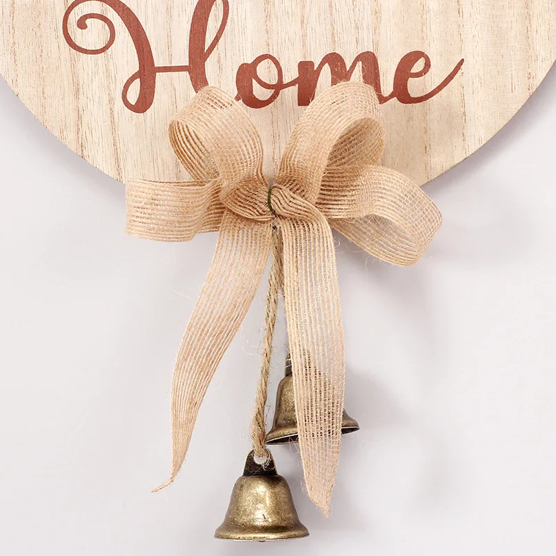 Factory Price North American Rural Artificial Flower Crafts Bell Welcome Doorplate Pendant Home Wedding Party Decoration