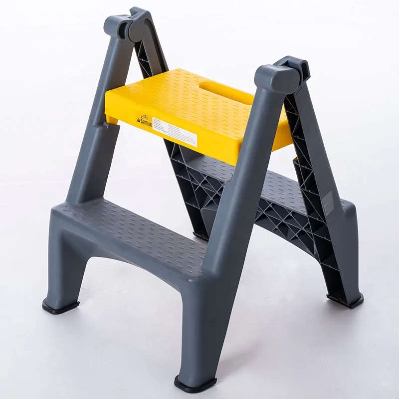 New product plastic folding mobile ladder for easy carrying