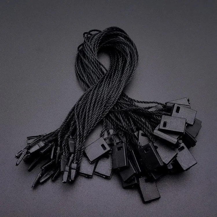 Custom Logo Plastic Clothing Hang Tag String for Garment Tags