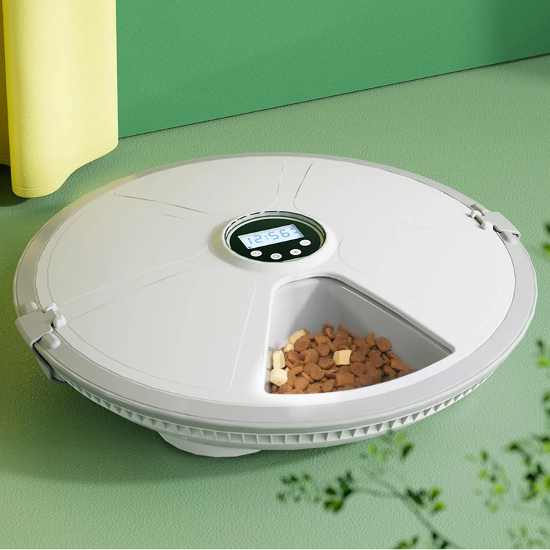 SUNSUN Round Pet Feeder Smart Automatic Timed Quantitative Feeder Dry Wet Freeze-dried Snacks Automatic Pet Bowl