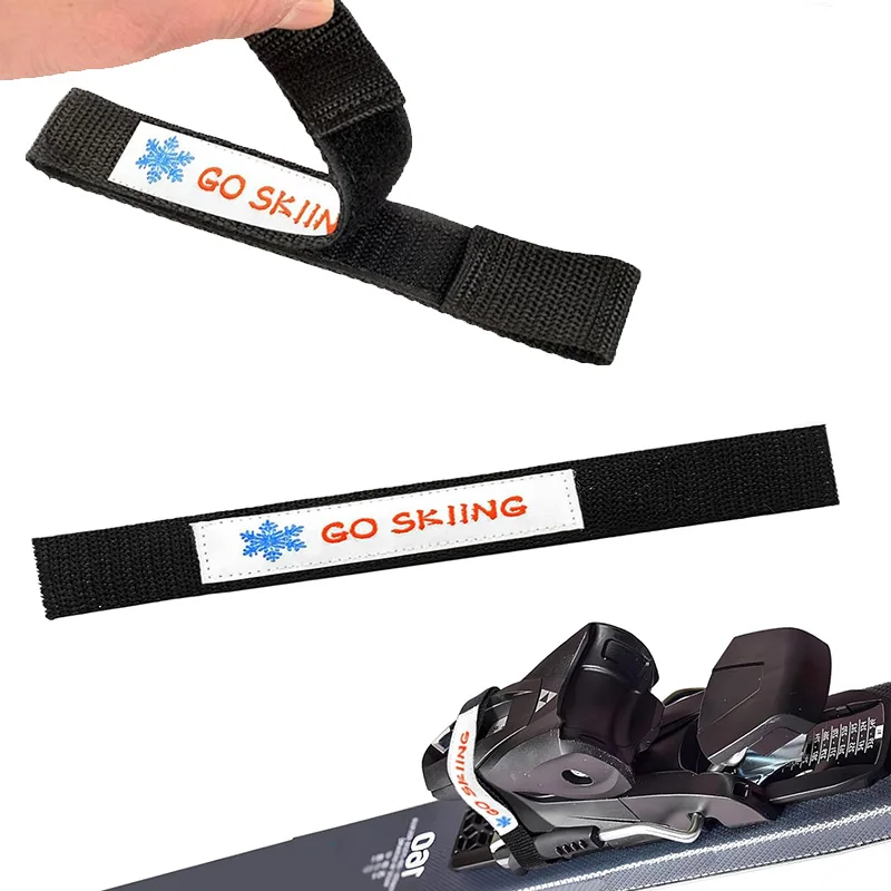 Adjustable Extended Polypropylene Ski Retainers Strap with Hook and Loop Ski Binding Brake Retainer Bands