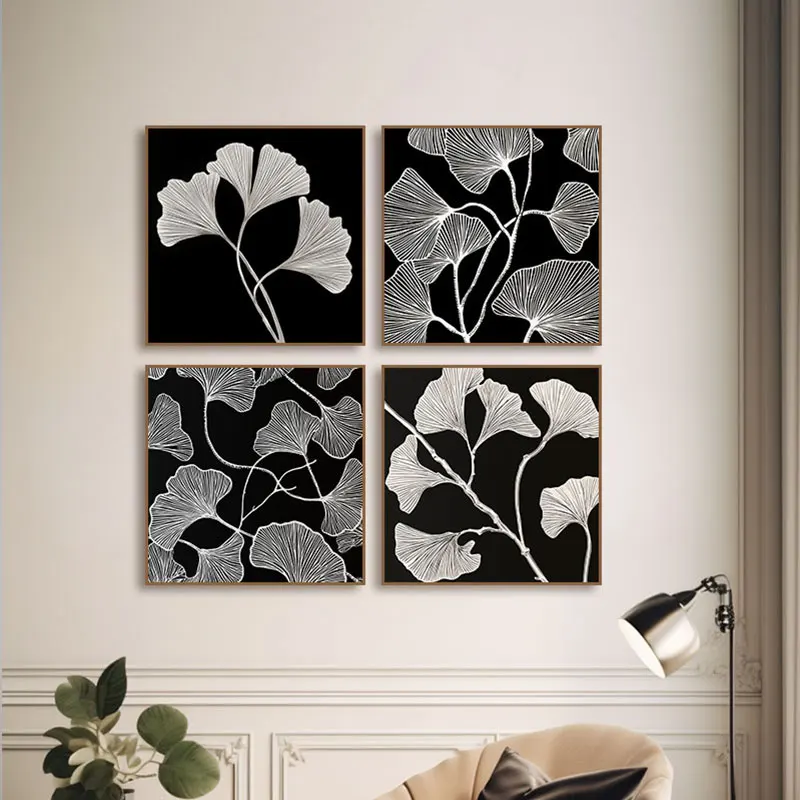 Modern Minimalist Black And White Art Decoration Painting  For Living Room