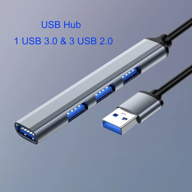 Hot Sellers On Amazon Mini USB & USB-C 4 In 1 Pot USB OTG Hub