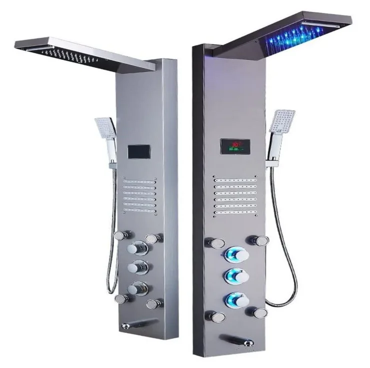 manufacturer custom luxury in-wall adjustable bathroom faucets rain shower set with handheld head shower rainfall combo set