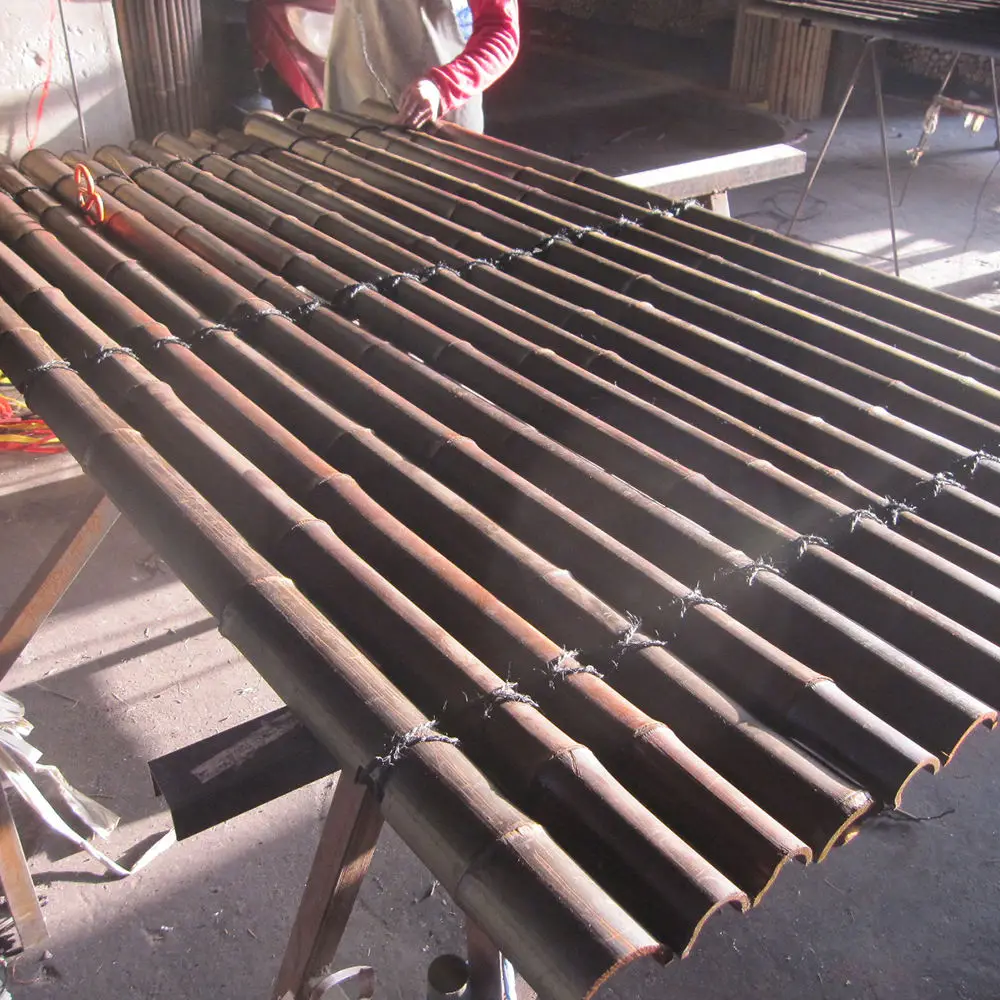 Balcony beautiful garden half cut outdoor bamboo fence outdoor