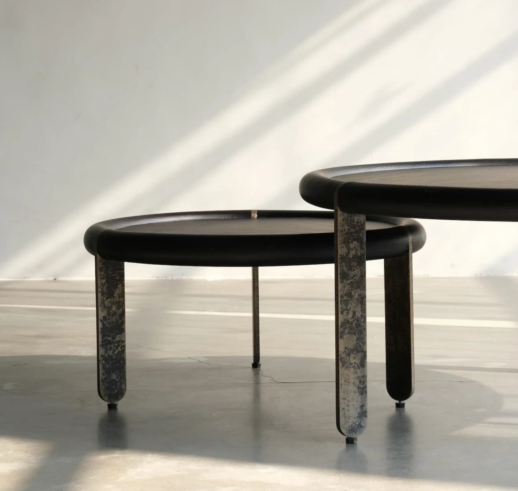 Coffee Table with ebonized wooden table top for Bar Restaurant or Living Room Home Furniture