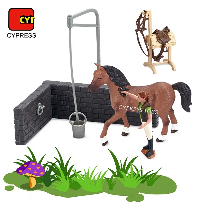 New Design Washing The Stables Animal Model Toy Horse Toy Set Toy Horse Set