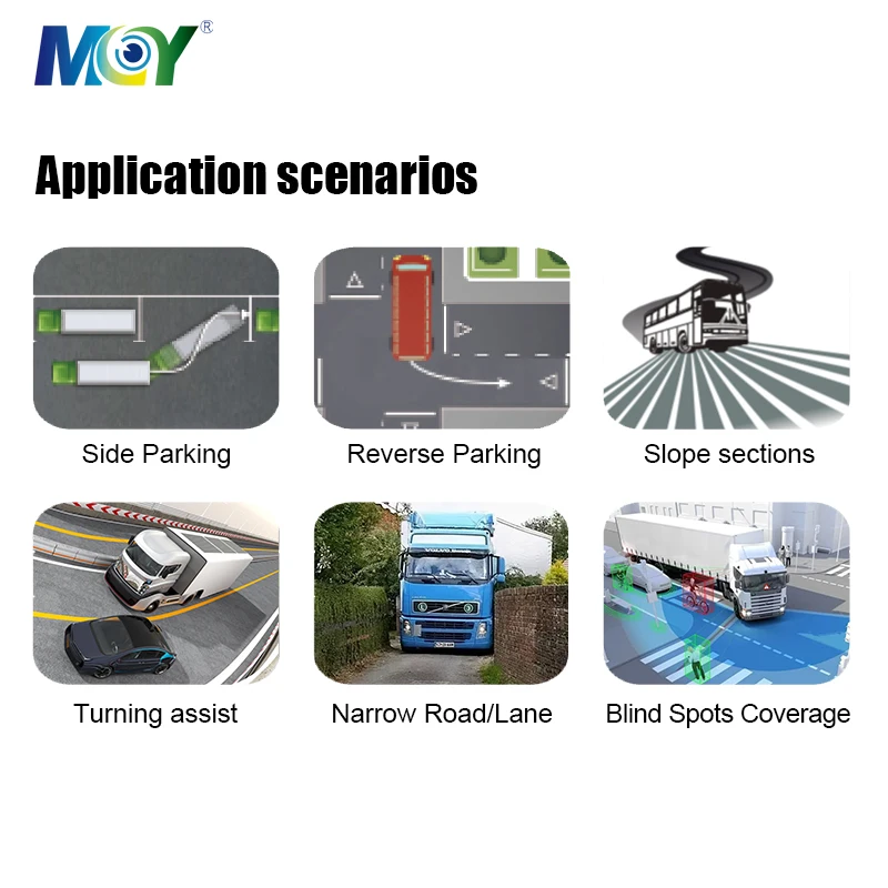 MCY Waterproof 1080P 3D 360 Degree All Around View Bird View System Car Security Camera AHD For Truck
