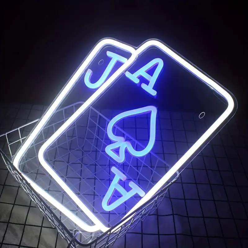 Color Letters Ads No Moq Number Neon Sign Board Outdoor For Advertising Shops Retail Shop Playing Cards