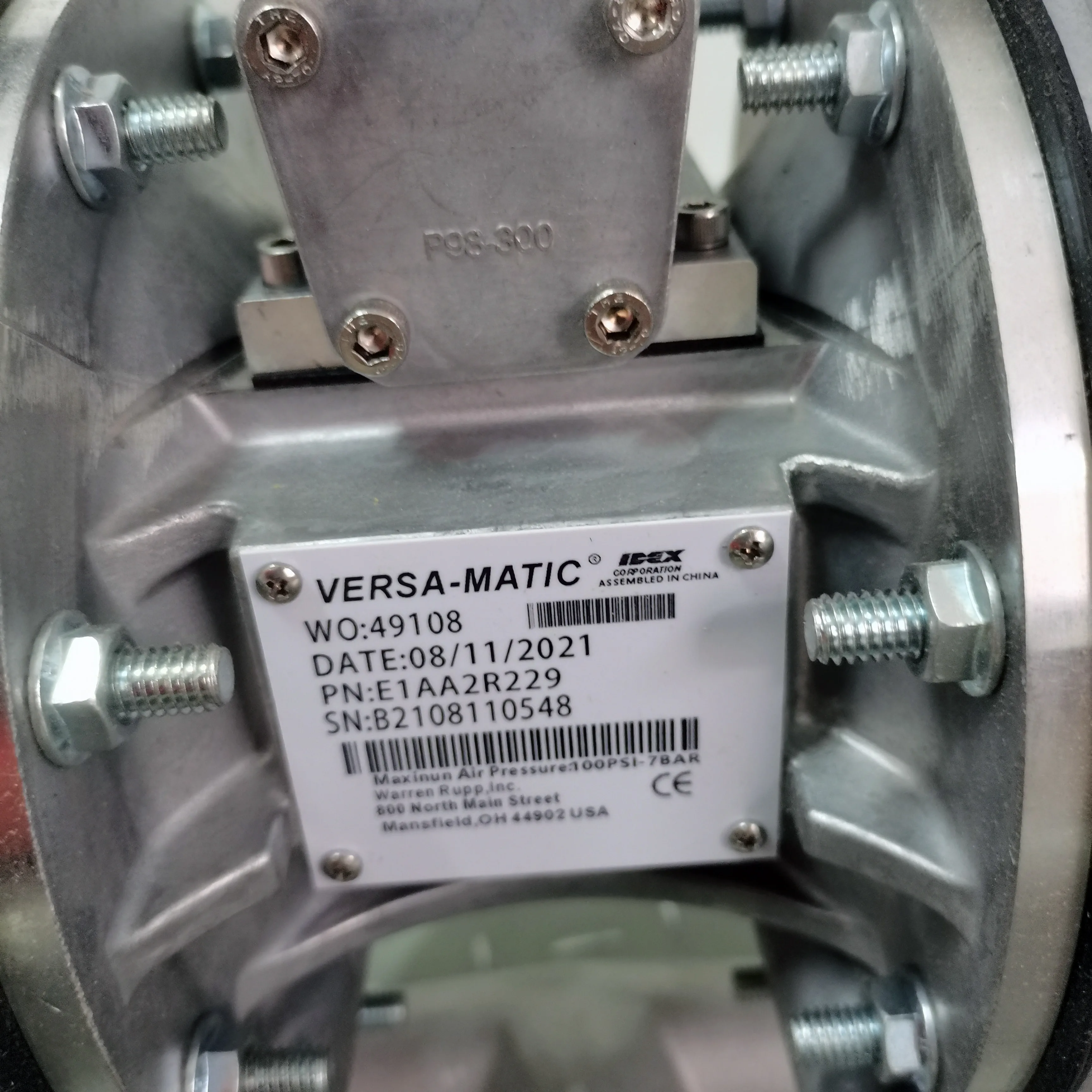 E1AA2R229 Versa-Matic pneumatic liquid transfer double membrane chemical diaphragm pump