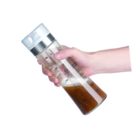 550 мл стеклянный смеситель для салата с измерениями, популярный шейкер для салата