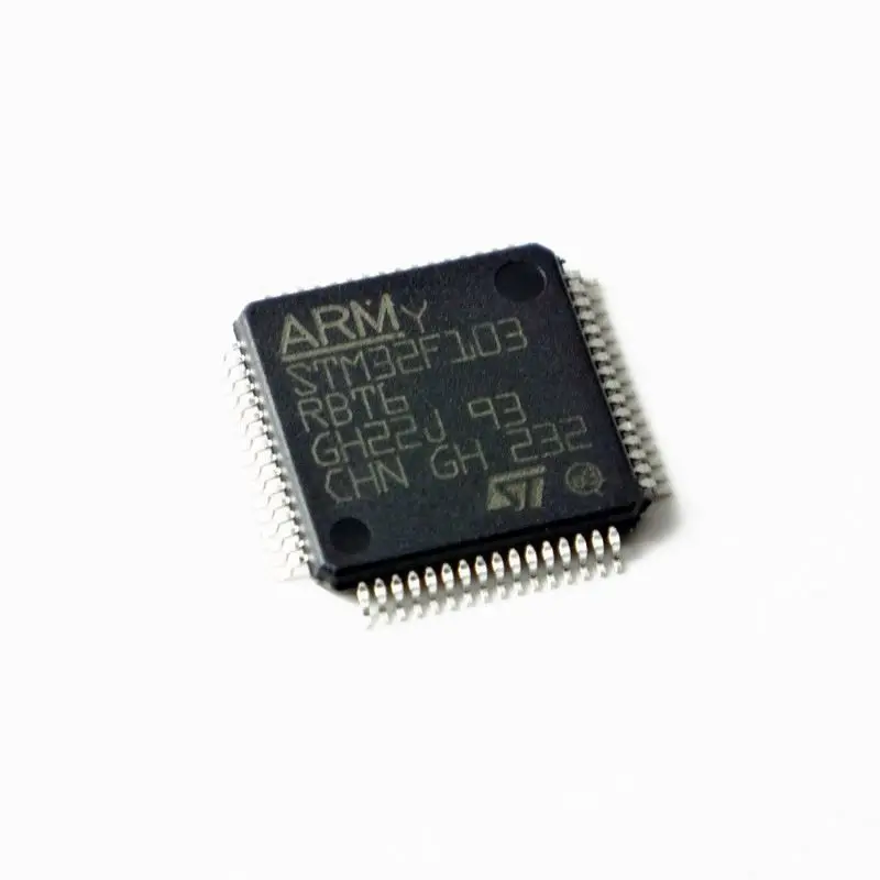 Original ARM Cortex-M3 STM32 F1 Microcontroller IC 32-Bit  FLASH  QFP-64 STM32F103RBT6