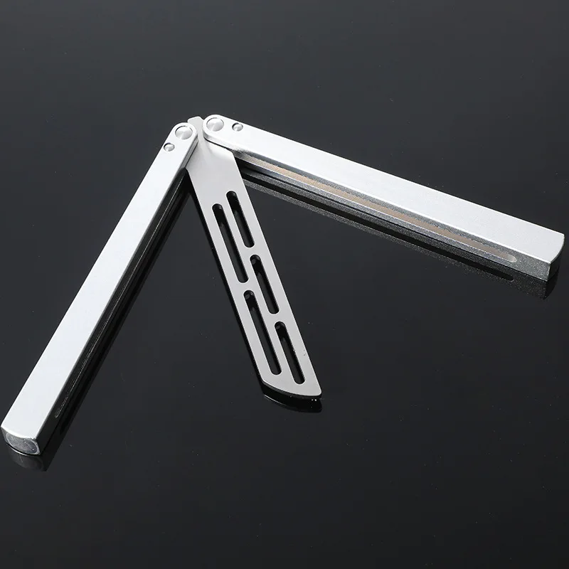 EDC Outdoor Portable Multi function Folding Aluminum Handle Without Edge Butterfly Training Knife