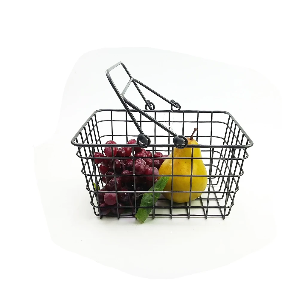 
Metal stackable wire fruit storage baskets bowl 