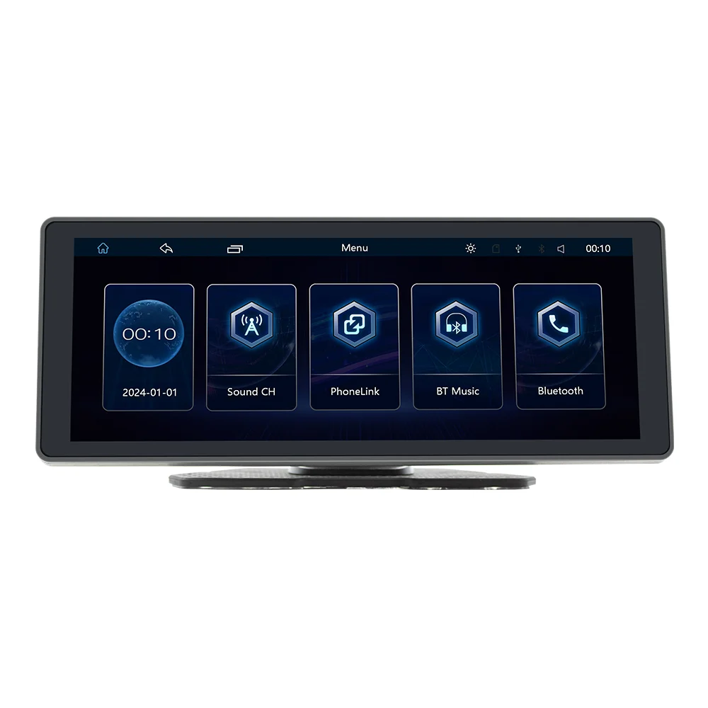 Bestree 10.26 Inch Car MP5 Touch Screen Multimedia Video Player Car Portable Wireless CarPlay Android Auto Stereo with dvr video