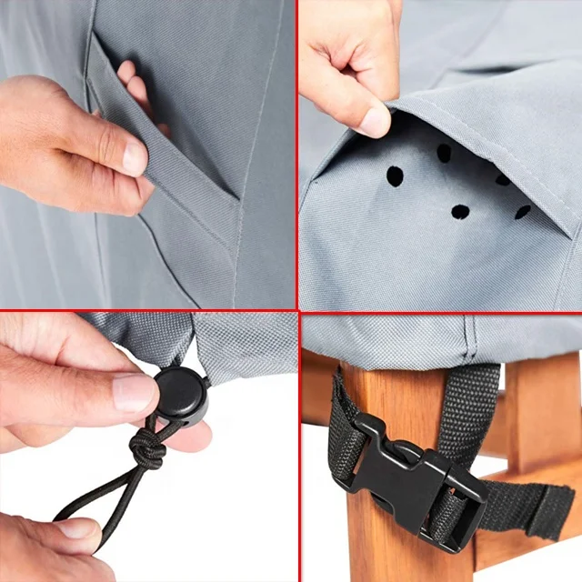 
High quality 600D Oxford fabric furniture waterproof cover outdoor sofa rainproof cover garden table and chair set cover 