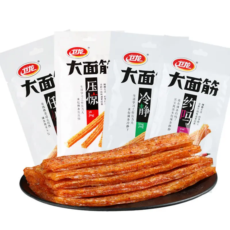 Wholesale Famous Chinese Weilong Snack Spicy Cheap Strip Gluten Hot China Food