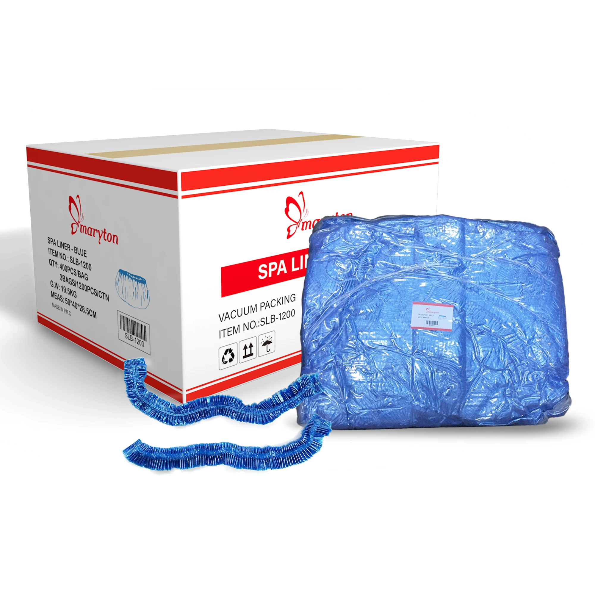 US Free shipping 1200pcs/ctn disposable blue spa liner for pedicure salon