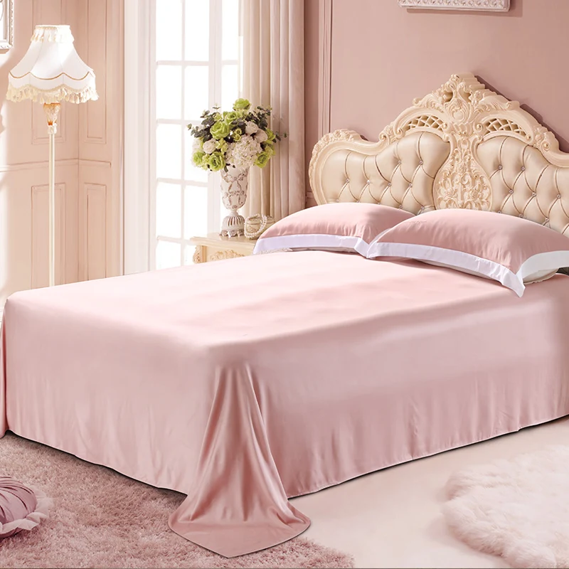 Luxury 100% Bamboo Fiber White Bed Linen Solid Flat Sheet for Hotel Use Direct from Manufacturer