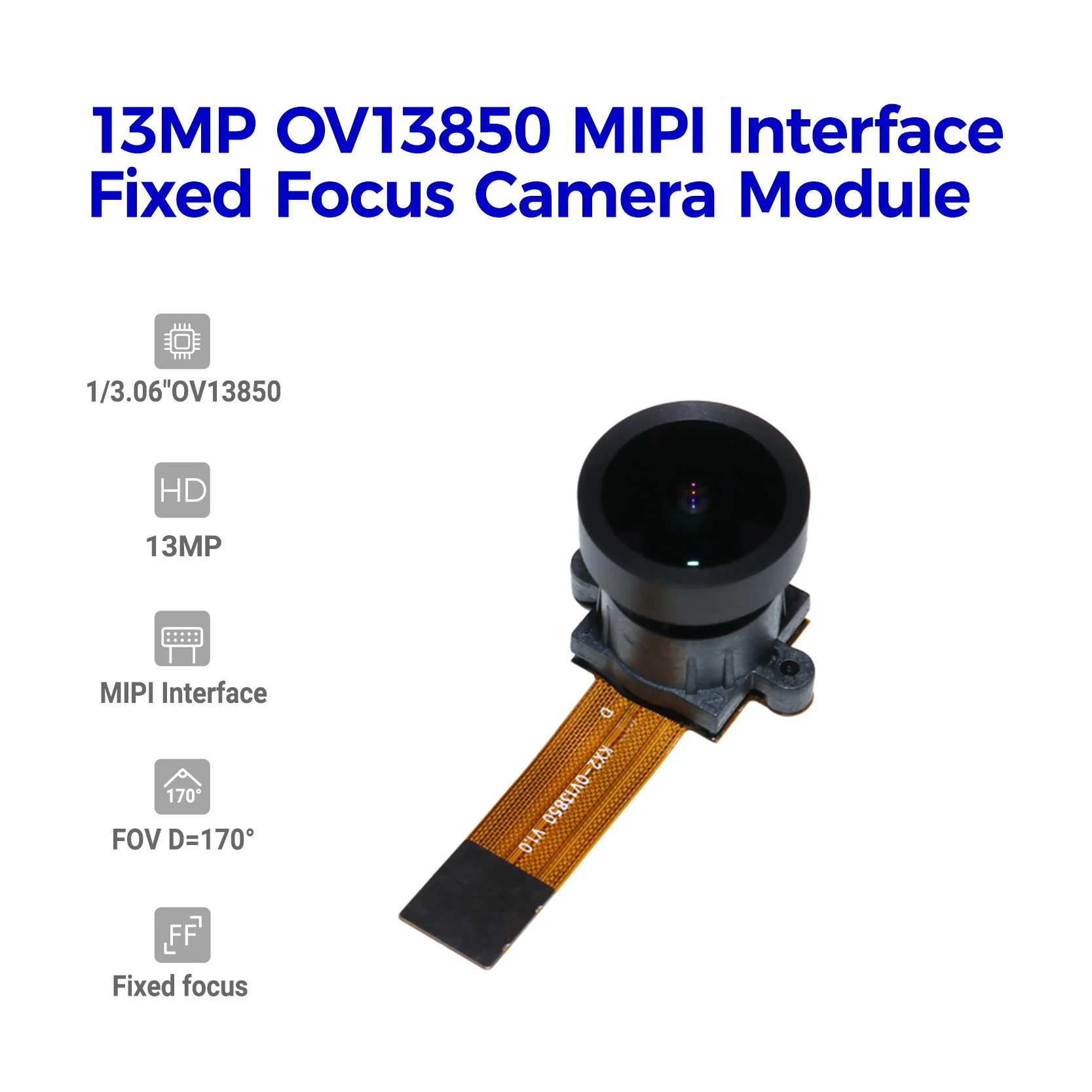 Hot Selling 13mp Camera Module OV13850 MIPI Camera Module For Mobile Phone with M12 Wide View of Angle Lens
