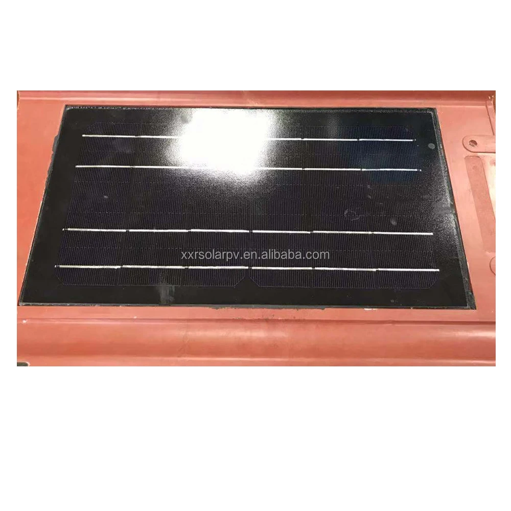 OEM Tempered Glass Solar Panel 180W 20v Photovoltaic Cell Half cut Solar Roof Tiles customized frame