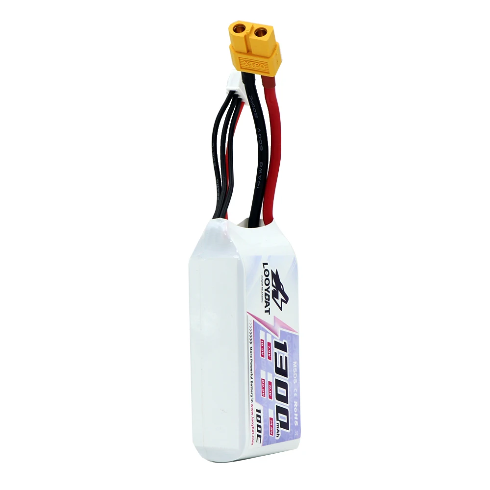 LOOYBAT 2S 7.4V 6S 22.2V 1300mAh 120C Max Discharge Graphene LCO Lithium Battery For RC FPV Racing Drone RC Lipo Battery Pack