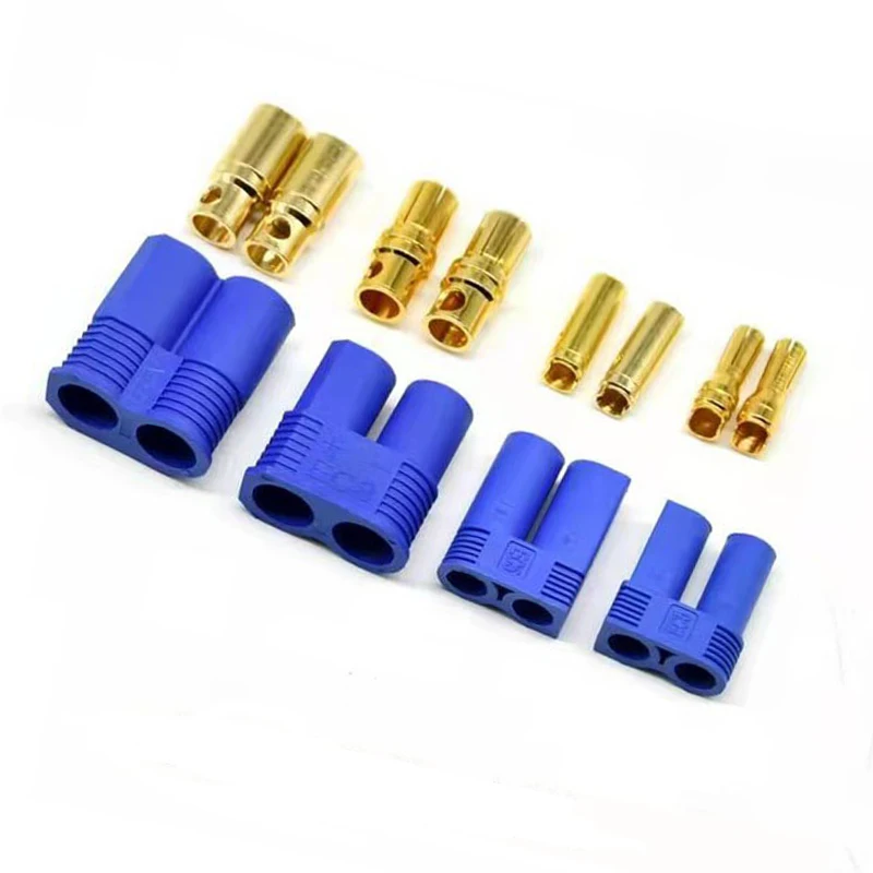 EC8 EC5 EC3 Male To EC8 Female Golden Battery Bullet Plug Connector Cable