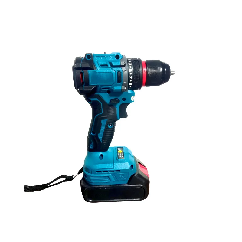 Wholesale Multi-Functional Lithium Electric Drill Impact Radio Screwdriver Household Brushless Battery Power Source Cross-Border