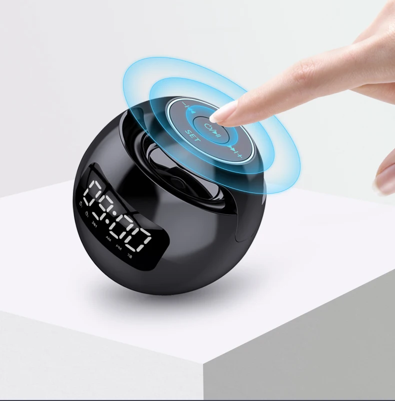 Mini Speaker Portable Wireless Sound box with LED Display Alarm Clock TF Card MP3 Music Play