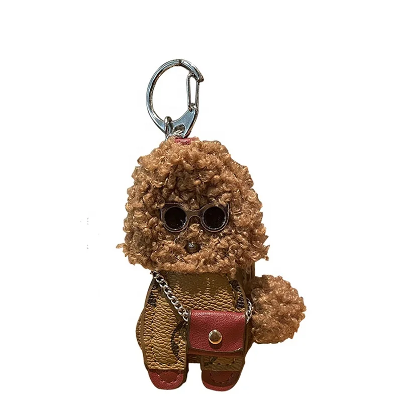 Luxury Designer Key chain Leather AccessoriesKey Ring Charm Women Bag Keychain Cute Fluffy For Women Pompom Metal Keyring
