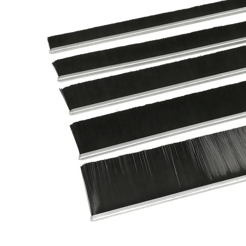 Customized Hotel Nylon Flexible Container Door Bottom seal strip under door sweep weather stopper