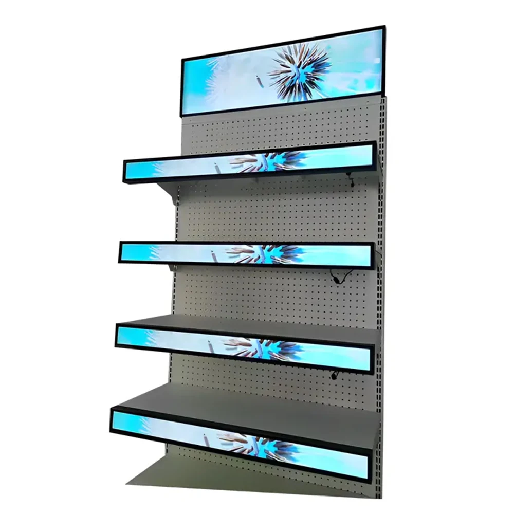 Easy Setup Retail Hd P1.25 P1.8 P0.7 Cob P0.9 Cob Indoor Smart Goods Led Shelf Led Display/Led Screen/Led Sign For Supermarket