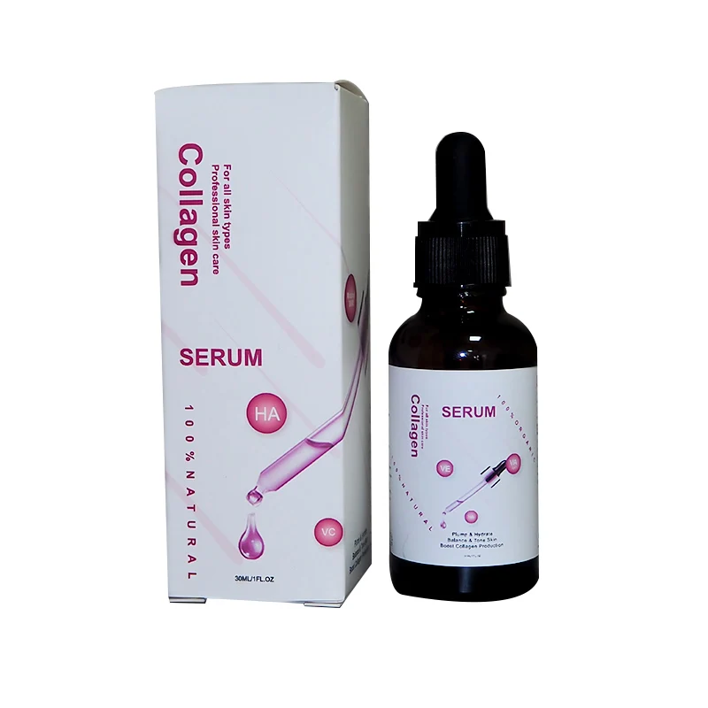Korean Skincare OEM Private Label 30ML Anti Aging Reduces Wrinkles Dark Circles Fine Lines Moisturizing SKin Collagen Serum