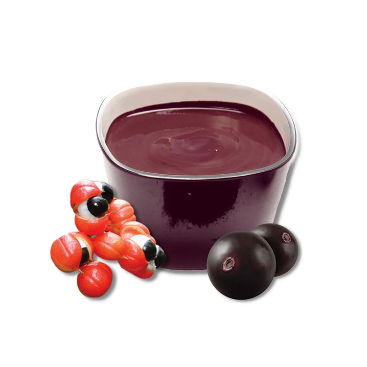 Natural Energy Beverage Flavoring Agent Pure Natural Frozen Fruit Frozen Acai Puree with Guarana